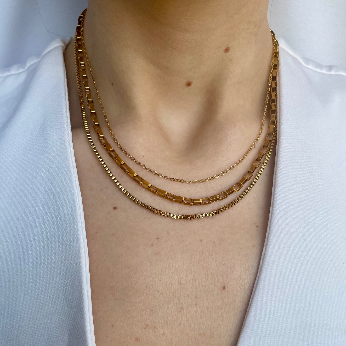 Rihanna-layered necklace
