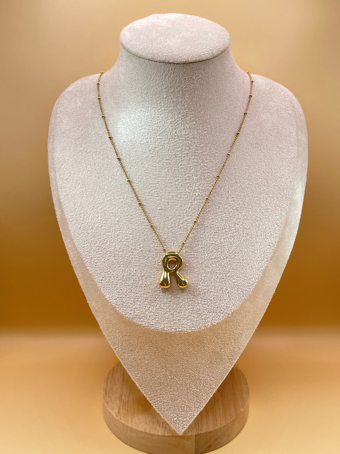 Bubble Chunky Letter Necklace