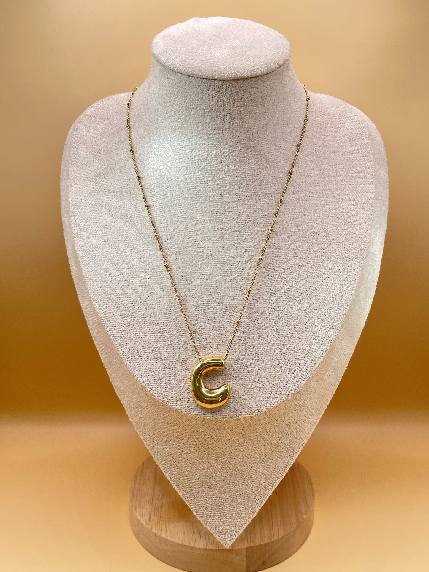 Bubble Chunky Letter Necklace